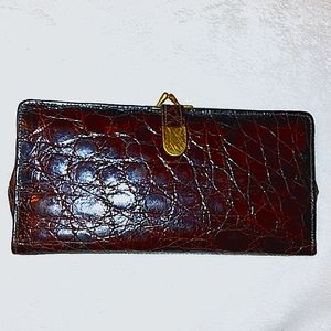 Lady Bosca Genuine Alligator Vintage Wallet 👛